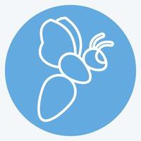 Icon Bee. related to Animals symbol. blue eyes style. simple design editable vector