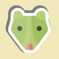 Sticker Weasel. related to Animals symbol. simple design editable vector
