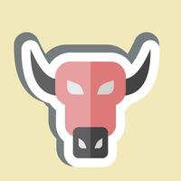 Sticker Yak. related to Animals symbol. simple design editable vector