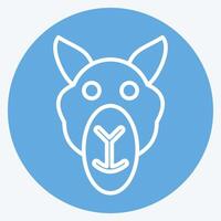 Icon Camel. related to Animals symbol. blue eyes style. simple design editable vector