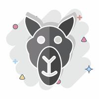 Icon Camel. related to Animals symbol. comic style. simple design editable vector