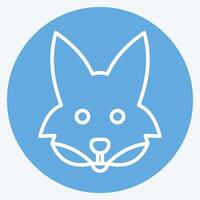 Icon Fox. related to Animals symbol. blue eyes style. simple design editable vector
