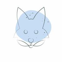 Icon Fox. related to Animals symbol. Color Spot Style. simple design editable vector
