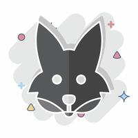 Icon Fox. related to Animals symbol. comic style. simple design editable vector