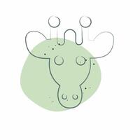 Icon Giraffe. related to Animals symbol. Color Spot Style. simple design editable vector