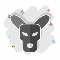 Icon Kangaro. related to Animals symbol. comic style. simple design editable vector