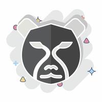 Icon Leopard. related to Animals symbol. comic style. simple design editable vector
