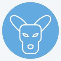 Icon Kangaro. related to Animals symbol. blue eyes style. simple design editable vector