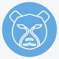Icon Leopard. related to Animals symbol. blue eyes style. simple design editable vector