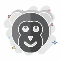 Icon Monkey. related to Animals symbol. comic style. simple design editable vector