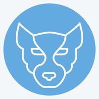 Icon Panther. related to Animals symbol. blue eyes style. simple design editable vector