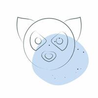 Icon Lemur. related to Animals symbol. Color Spot Style. simple design editable vector