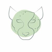 Icon Panther. related to Animals symbol. Color Spot Style. simple design editable vector