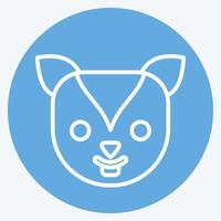 Icon Xerus. related to Animals symbol. blue eyes style. simple design editable vector