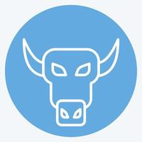 Icon Yak. related to Animals symbol. blue eyes style. simple design editable vector