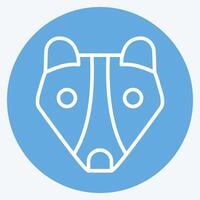 Icon Weasel. related to Animals symbol. blue eyes style. simple design editable vector