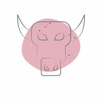 Icon Yak. related to Animals symbol. Color Spot Style. simple design editable vector