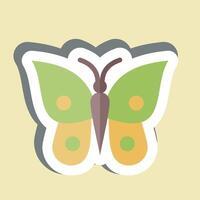 Sticker Butterfly. related to Animals symbol. simple design editable vector