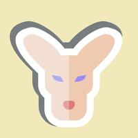 Sticker Kangaro. related to Animals symbol. simple design editable vector