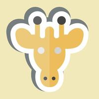 Sticker Giraffe. related to Animals symbol. simple design editable vector