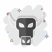 Icon Yak. related to Animals symbol. comic style. simple design editable vector