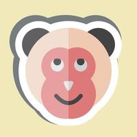 Sticker Monkey. related to Animals symbol. simple design editable vector