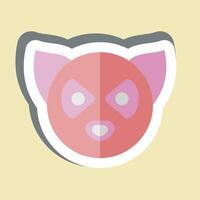 Sticker Lemur. related to Animals symbol. simple design editable vector