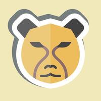 Sticker Leopard. related to Animals symbol. simple design editable vector