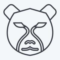 Icon Leopard. related to Animals symbol. line style. simple design editable vector
