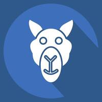 Icon Camel. related to Animals symbol. long shadow style. simple design editable vector