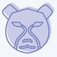 Icon Leopard. related to Animals symbol. two tone style. simple design editable vector