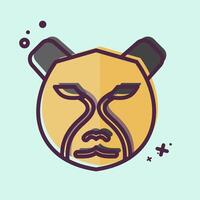Icon Leopard. related to Animals symbol. MBE style. simple design editable vector