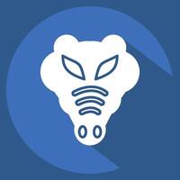 Icon Crocodile. related to Animals symbol. long shadow style. simple design editable vector