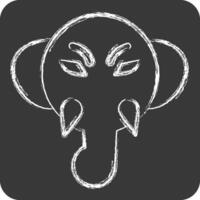 Icon Elephant. related to Animals symbol. chalk Style. simple design editable vector