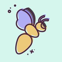 Icon Bee. related to Animals symbol. MBE style. simple design editable vector
