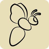 Icon Bee. related to Animals symbol. hand drawn style. simple design editable vector