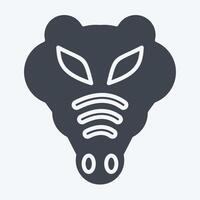 Icon Crocodile. related to Animals symbol. glyph style. simple design editable vector
