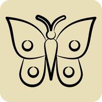 Icon Butterfly. related to Animals symbol. hand drawn style. simple design editable vector