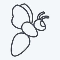 Icon Bee. related to Animals symbol. line style. simple design editable vector
