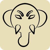 Icon Elephant. related to Animals symbol. hand drawn style. simple design editable vector