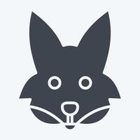Icon Fox. related to Animals symbol. glyph style. simple design editable vector