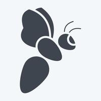 Icon Bee. related to Animals symbol. glyph style. simple design editable vector