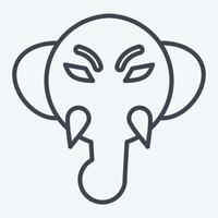 Icon Elephant. related to Animals symbol. line style. simple design editable vector