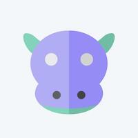 Icon Hippo. related to Animals symbol. flat style. simple design editable vector