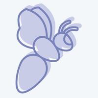 Icon Bee. related to Animals symbol. two tone style. simple design editable vector
