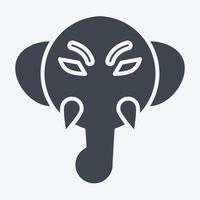 Icon Elephant. related to Animals symbol. glyph style. simple design editable vector