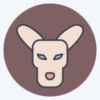 Icon Kangaro. related to Animals symbol. color mate style. simple design editable vector