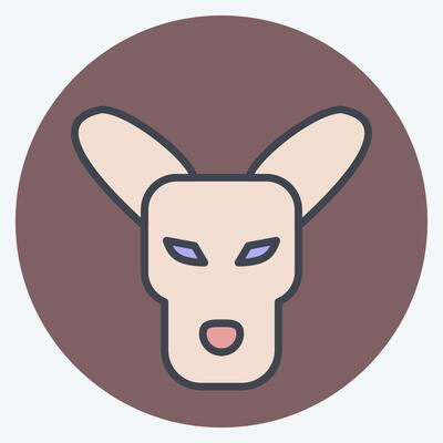 Icon Kangaro. related to Animals symbol. color mate style. simple design editable