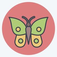Icon Butterfly. related to Animals symbol. color mate style. simple design editable vector