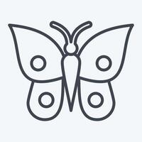Icon Butterfly. related to Animals symbol. line style. simple design editable vector